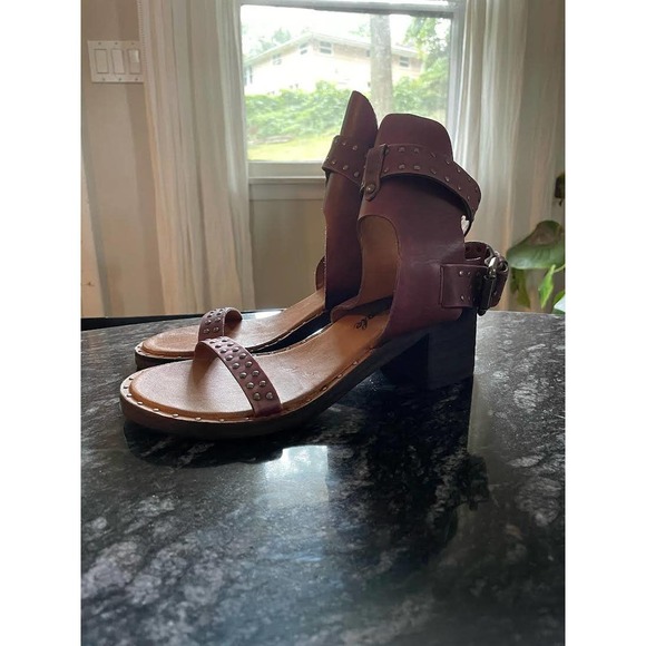 Free People Happiness Heeled Sandals Leather NEW - Picture 6 of 6